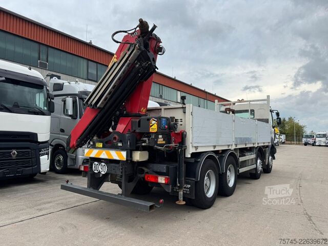 Камион с платформа RENAULT KERAX 460 * PRITSCHE * HMF KRAN 10,2N M *8 X 4*
