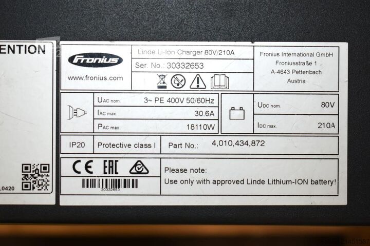 Heftruckaccu LINDE LINDE LI-ION 90V 210A