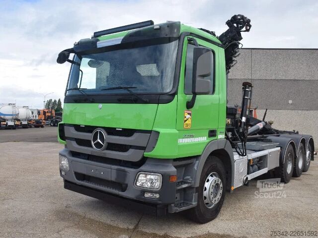 Koukkuvarsijärjestelmä Mercedes-Benz Actros 3236 Hooklift + Hiabcrane