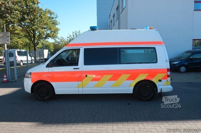 Feuerwehrfahrzeug VOLKSWAGEN T5 Transporter Hochdach lang/KTW/Klima/FN: A40