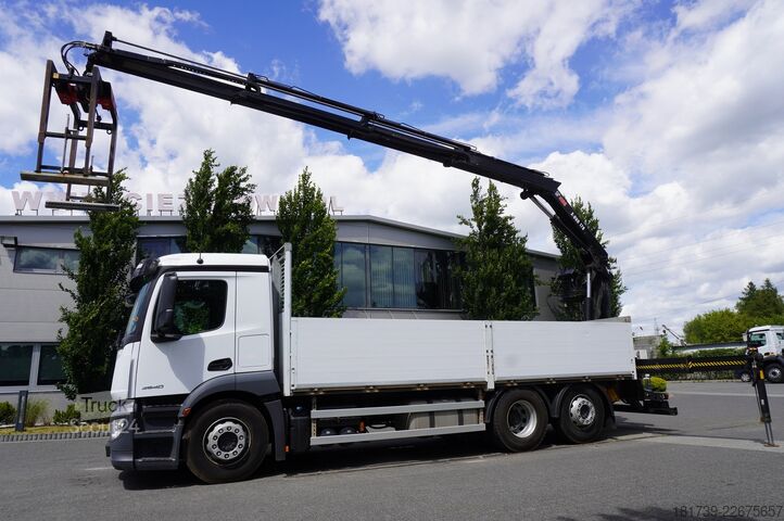 Plošina s jeřábem Mercedes-Benz Antos 2540 6x2 / 170 tho. km / HDS HIAB