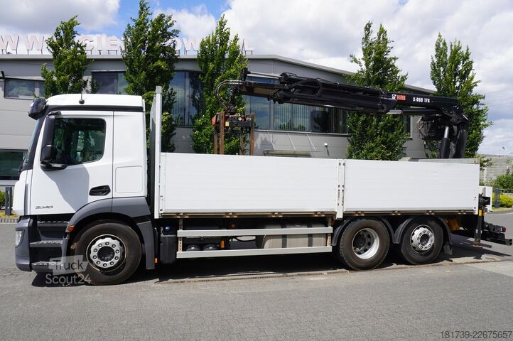 Plošina s jeřábem Mercedes-Benz Antos 2540 6x2 / 170 tho. km / HDS HIAB