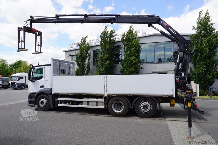 Plošina s jeřábem Mercedes-Benz Antos 2540 6x2 / 170 tho. km / HDS HIAB