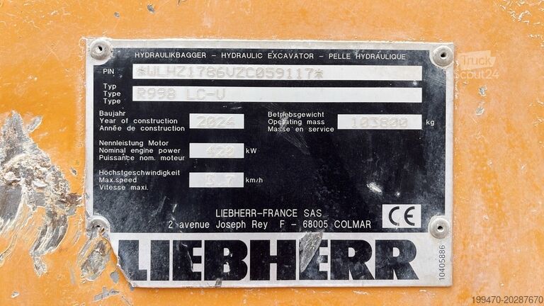 Demoliční rypadlo Liebherr R998 LC-V