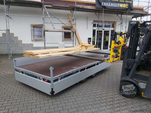 Paardenaanhanger Anssems Pritschenahänger für Profis HULCO Medax 3000 405x203x210cm Hochplane grau verfügbar