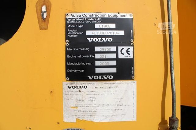 Ładowarka kołowa VOLVO L180E - Nr.: 019