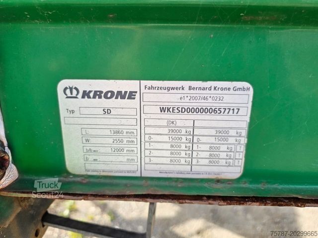 Auflieger mit Pritsche & Plane KRONE Gardine Standard, Edscha, Portaltüren