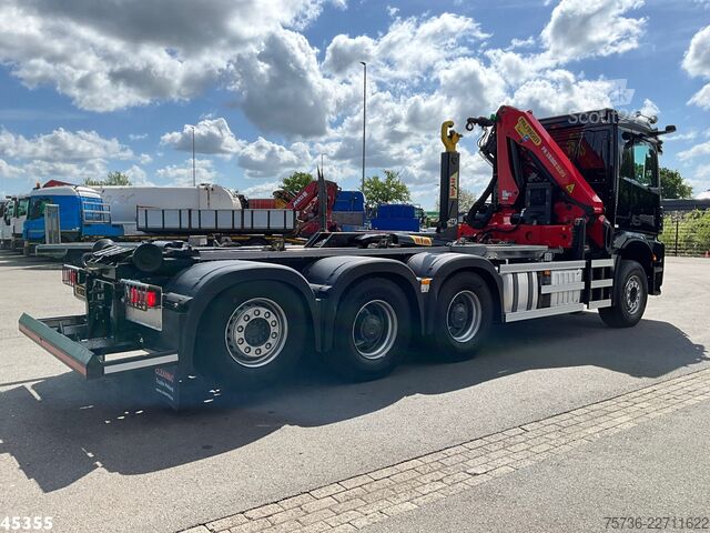 Sistema a braccio con gancio Mercedes-Benz Arocs 3540 8x4 Palfinger 19 Tonmeter laadkraan ...