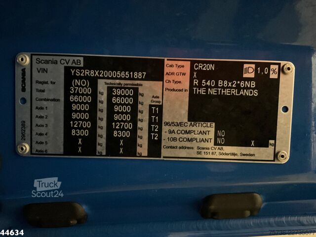 Nosturiauto Scania R 540 Euro 6 Effer 100 Tonmeter laadkraan + Fly...