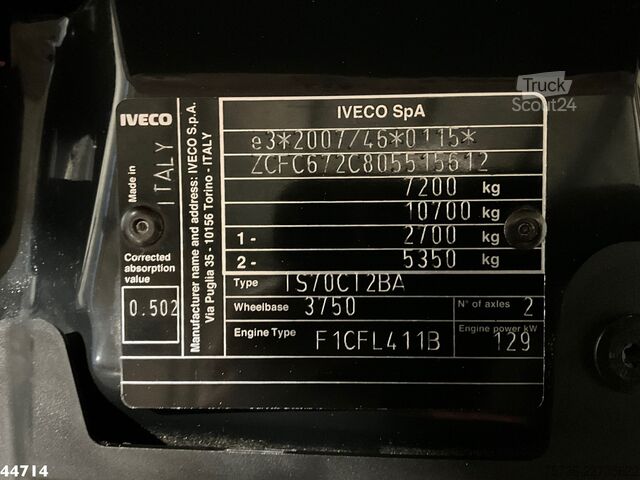 3-puoleinen kippauslaite Iveco Daily 72C18 HMF laadkraan 3,4 Tonmeter laadkraa...