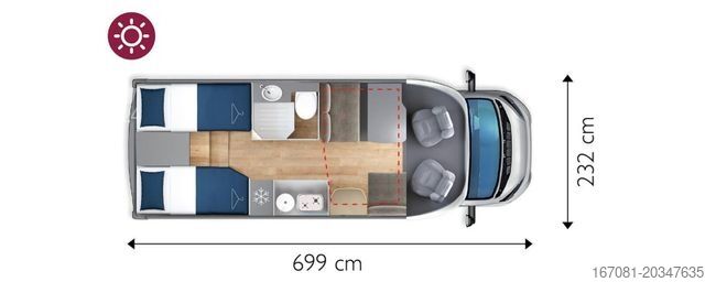 Напівінтегрований кемпер GIOTTILINE Siena 385 Citroen