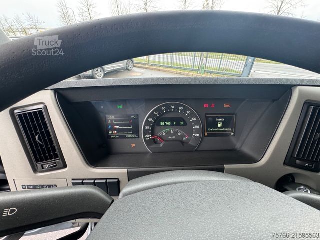 Autocarro con pianale e telone VOLVO FM 410 / LBW / 2 x AHK / LENKACHSE / 19 PAL