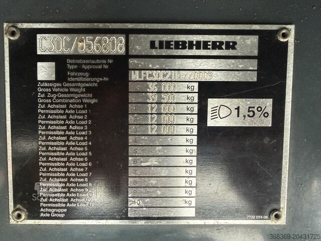 Mobil vinç Liebherr LTC 1050-3.1 | VarioBase | 6 x 6 x 6