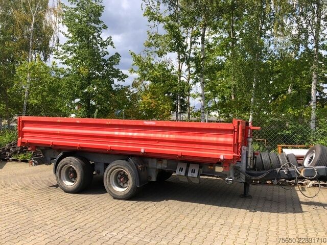 Tristrani nagibni priklopnik Möslein TTD 19 Schwebheim  19 t Tandemkipper- Tieflader, Breitbereifung
