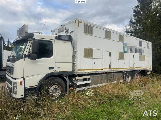 Transport af kvæg Volvo FM12 6x2 Livestock Truck