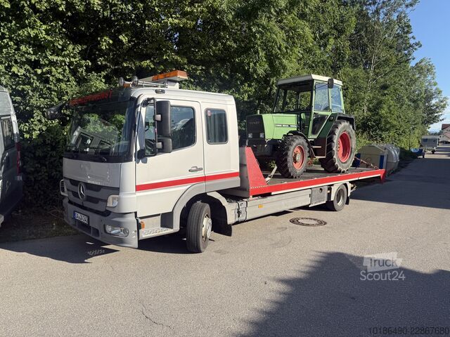 Maskintransportör bärgningsbil TBZ Mercedes-Benz Atego 1224 L Maschinentransporter