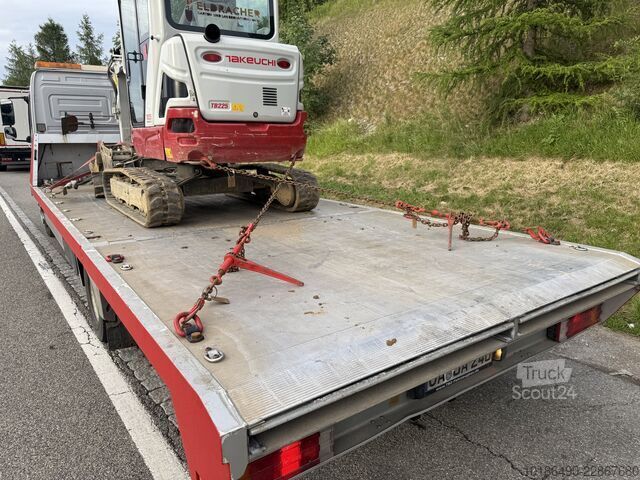 Maskintransportör bärgningsbil TBZ Mercedes-Benz Atego 1224 L Maschinentransporter