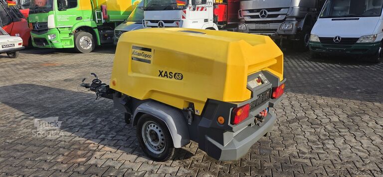Compressore Atlas Copco XAS 68 KDG Kompressor mit Generator 12 KVA einsatzbereit 7 bar 3000rpm speed