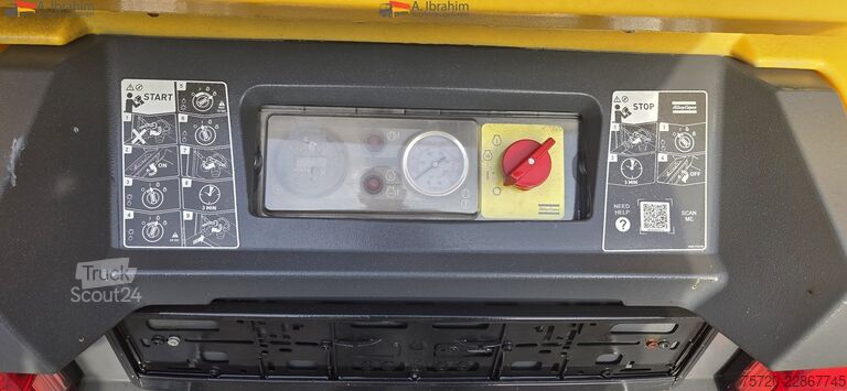 Compressore Atlas Copco XAS 68 KDG Kompressor mit Generator 12 KVA einsatzbereit 7 bar 3000rpm speed