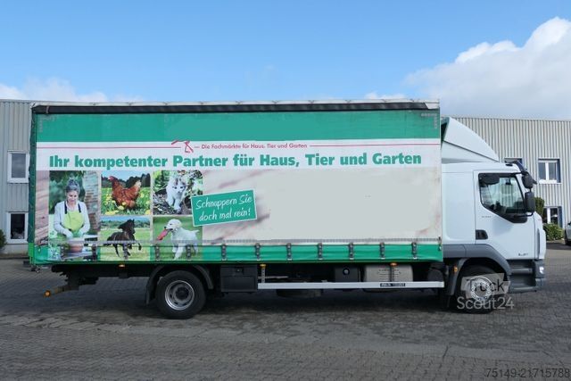 LKW mit Pritsche & Plane DAF LF 290 4x2, 7.200mm lang, Edscha, AHK, Klima