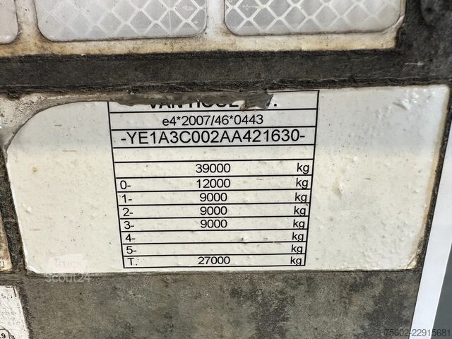 Konteinerių vežimas Van Hool 3-ASSIGE OPLEGGER 20FT ADR chassis / empty weig...