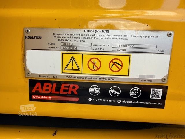 Verižni bager KOMATSU PC210 LC-10 MS 21 SW hydr. Grabenlöffel Klima