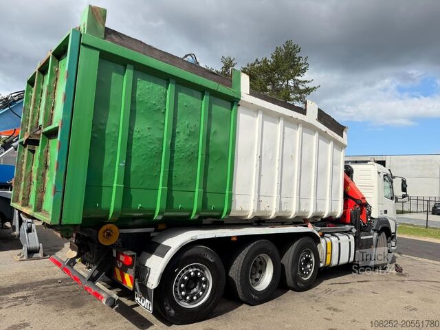 Containertransport (haakarmsysteem) Volvo FM 420 8x2 HOOKLIFT + CRANE PALFINGER PK19.001 ...