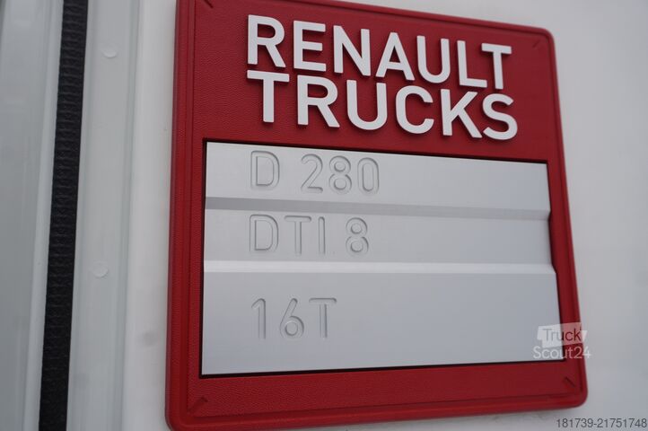 Konteiners Renault D280 16T / Box truck 18 EPAL / Tail lift