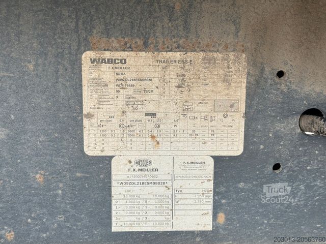 Remorcă basculantă trilaterală MEILLER Anhänger TANDEM Dreiseitenkipper Liftachse