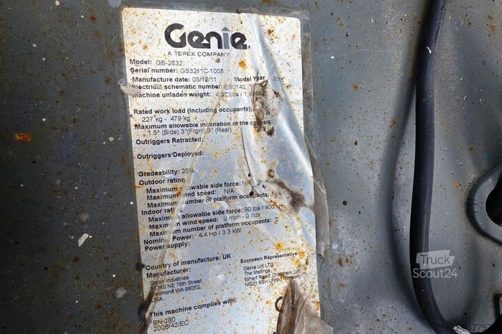 Scherenhebebühne Genie GS2632 Electric, 10m Working Height, 227kg Capacit