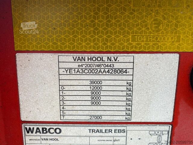 Transport av containere Van Hool Tank chassis / ADR / BPW + DISC / 20-30 FT