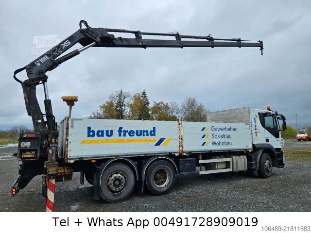 Вантажівка з відкритою платформою IVECO AT 260S42Y 7PS Kran+FUNK Hiab 166 E-4H EEV