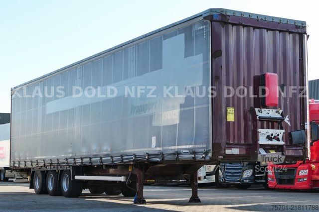 Nyitott ponyvás félpótkocsi KRONE SD Pritsche Plane XL MegaLiner Edscha Bordwände