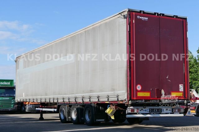 Nyitott ponyvás félpótkocsi KRONE SD Pritsche Plane XL MegaLiner Edscha Bordwände