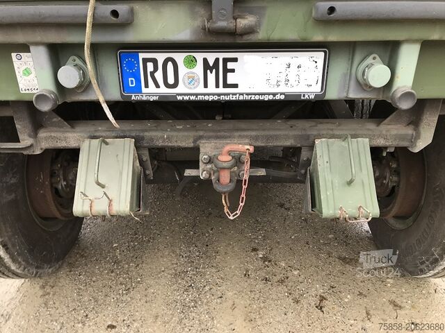 Aanhangwagen met dieplader & dekzeil SCHMITZ 3Achser Bundeswehr mit HU+SP TOP Zustand