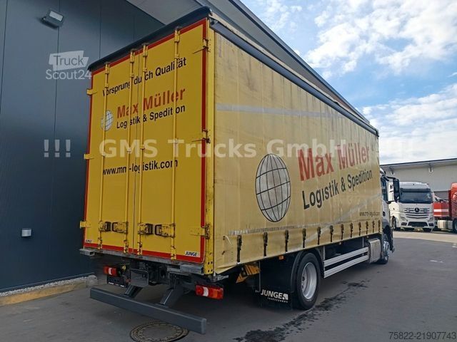 Flaklastbil med kapell MERCEDES-BENZ Antos 1840 / E6 / Schiebe Plane mit Türen