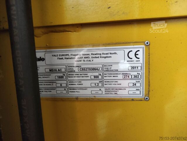 Palettenstapler Yale MS16AC