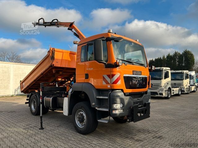 Driezijdige kipper MAN 18.320 3Skipper + PK 7001K + Greifer 4x4