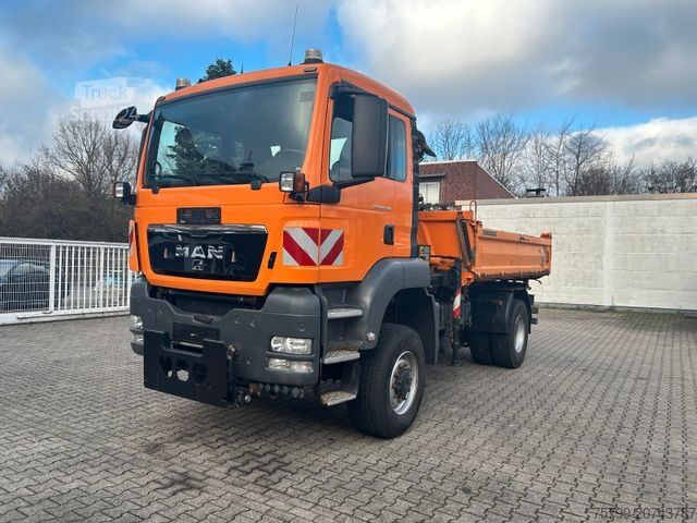 Driezijdige kipper MAN 18.320 3Skipper + PK 7001K + Greifer 4x4