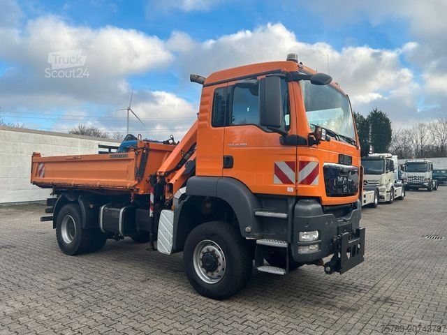 Driezijdige kipper MAN 18.320 3Skipper + PK 7001K + Greifer 4x4