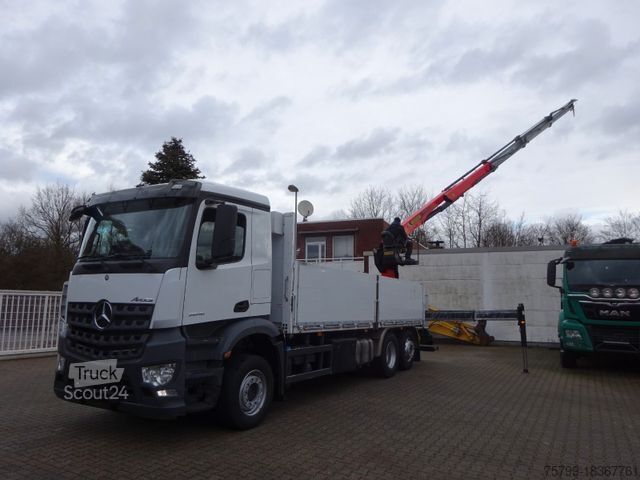 Jeřáb na nákladním automobilu MERCEDES-BENZ 2648 Baustoffpritsche + PK 23001 TEC3 Kran