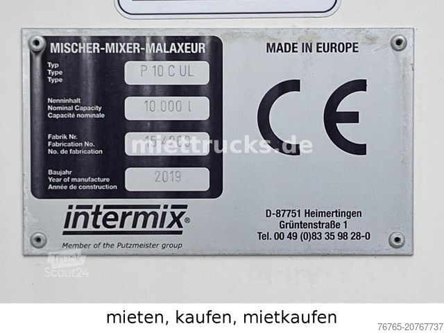 Avtomešalec betona MAN 32.420 Putzmeister 10cbm 3/4 Klappe Mietkauf