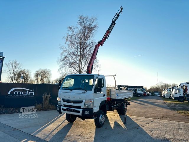 Driezijdige kipper bestelwagen FUSO Canter 7C18 4x4 Kipper KRAN 11m Greifer AHK