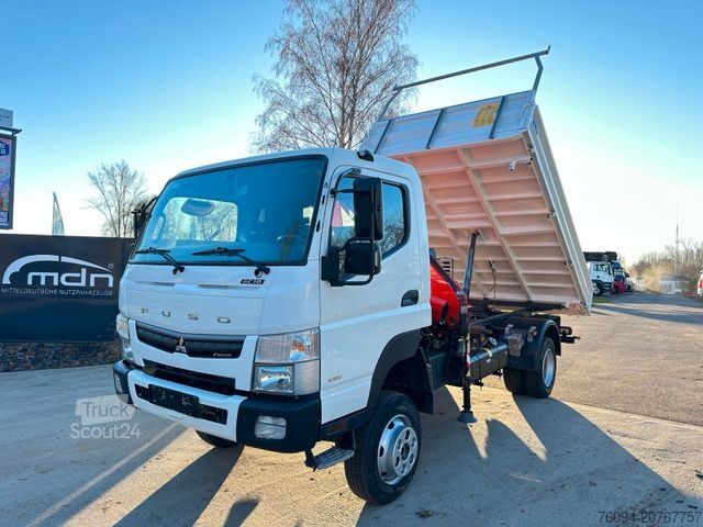 Driezijdige kipper bestelwagen FUSO Canter 7C18 4x4 Kipper KRAN 11m Greifer AHK