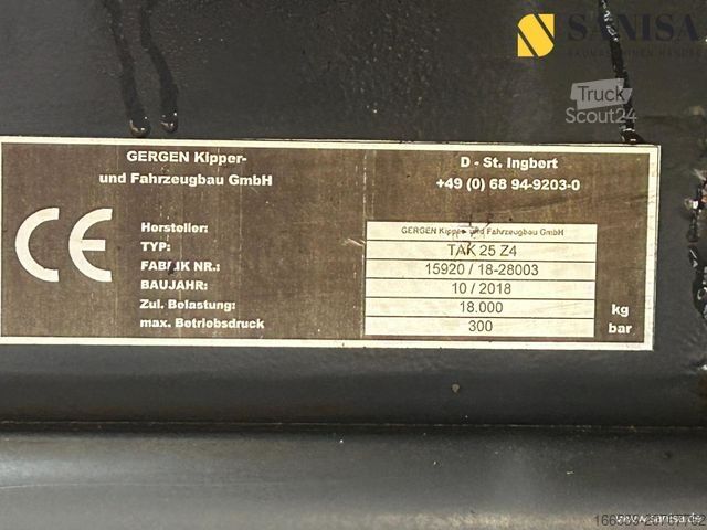 Camião basculante VOLVO FH 500/Wage Pfreundt/Silo/Gergen TAK 25 Z4/Funk