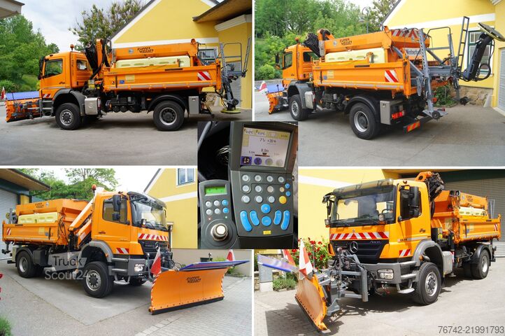 тристранен самосвал Mercedes-Benz AXOR 1829 BB 4x4 /Palfinger PK 12001/MEILLER/Winterdienst