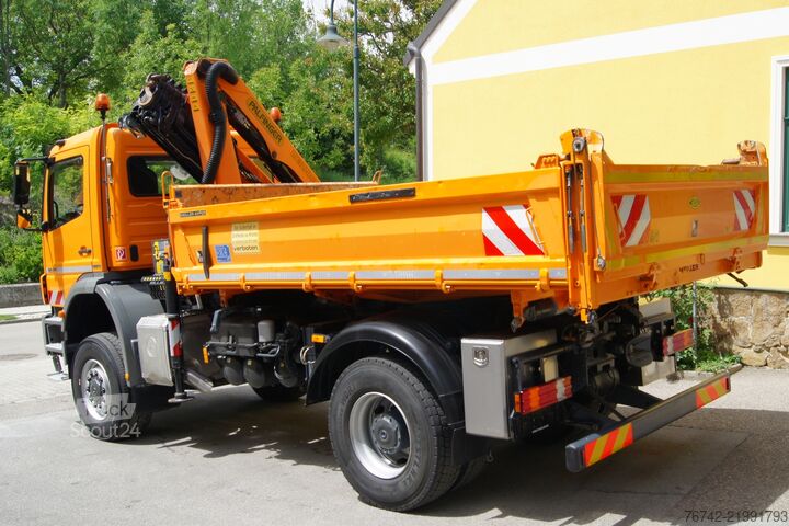 тристранен самосвал Mercedes-Benz AXOR 1829 BB 4x4 /Palfinger PK 12001/MEILLER/Winterdienst