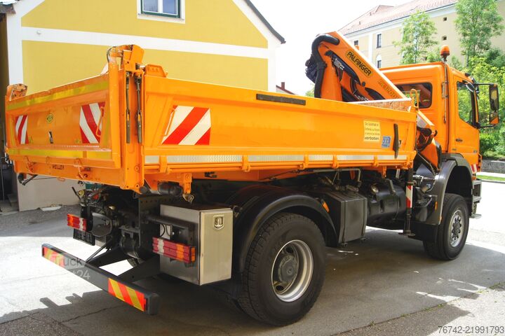 тристранен самосвал Mercedes-Benz AXOR 1829 BB 4x4 /Palfinger PK 12001/MEILLER/Winterdienst
