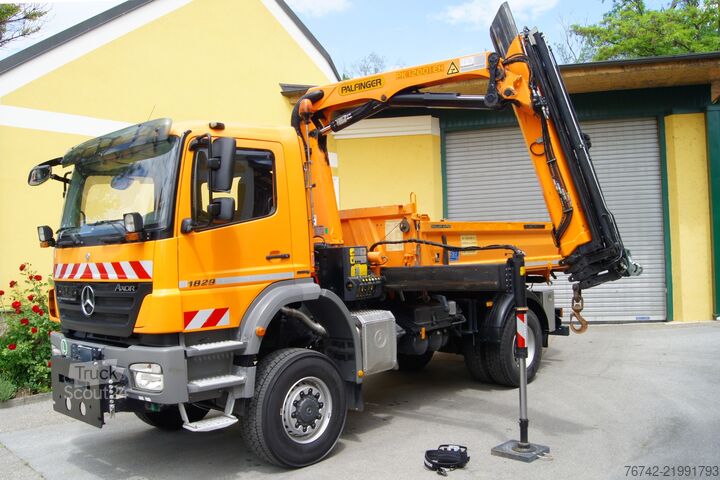 тристранен самосвал Mercedes-Benz AXOR 1829 BB 4x4 /Palfinger PK 12001/MEILLER/Winterdienst