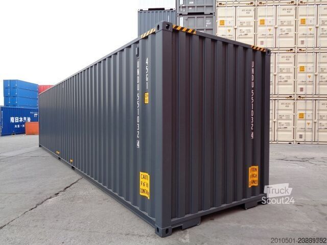  40 Fuß High Cube Seecontainer / one Way Anthrazit / Lagercontainer / 12 Meter